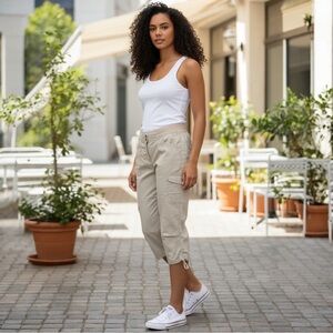 🤎🩶🤎Rafaella Khaki Capris 16